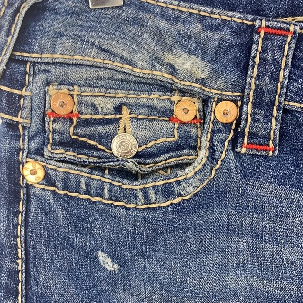 True religion distressed boot cut jeans Size 27